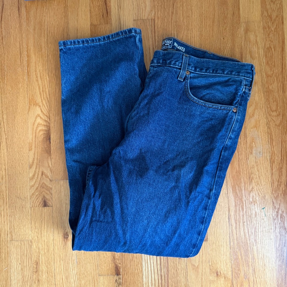 Signature Levi Strauss Jeans Mens 42x30 Relaxed Fit Blue 100% Cotton Baggy